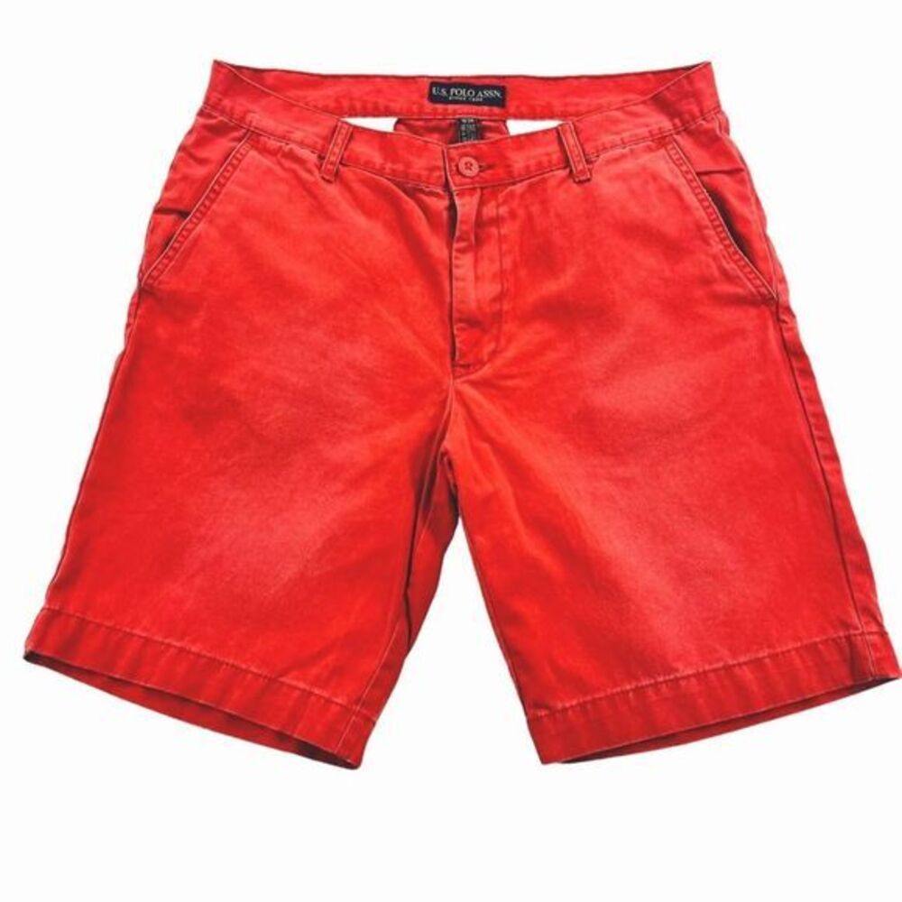 U.S. Polo Assn. Mens Faded Red 4 Pocket 2 Button Flap Back Pockets Size 34 10256